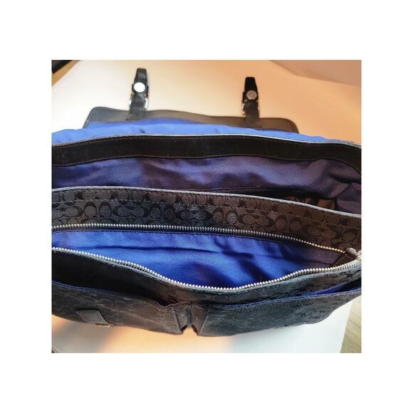 VTG‎ 90s Coach Signature Canvas Crossbody Bag Laptop Work Messenger Tote - Picture 9 of 14